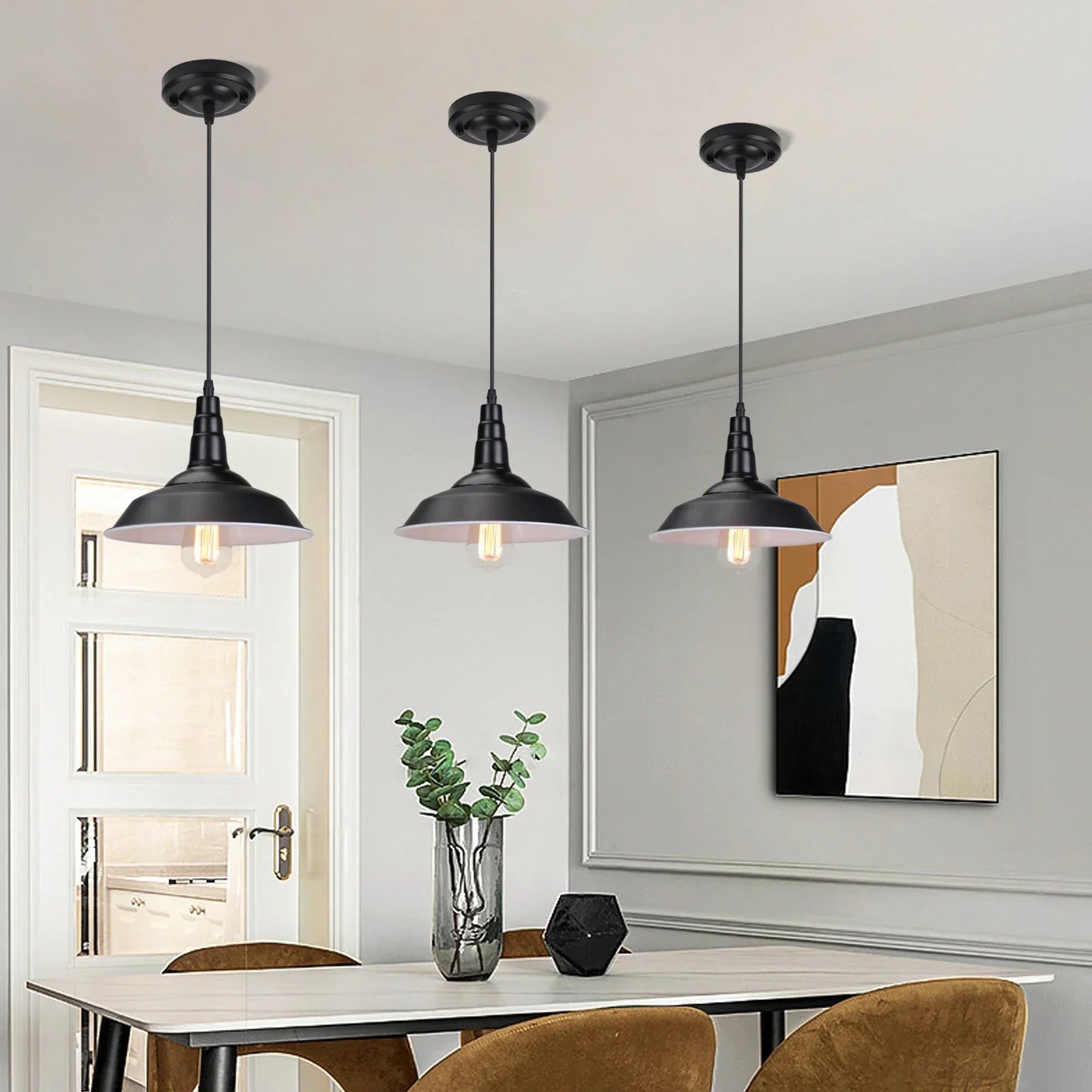 Industrial Pendant Lamp: Modern Retro Loft Chandelier for Kitchen, Living Room.