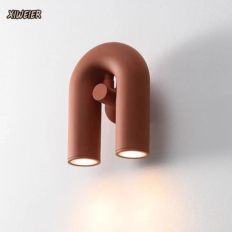 U-Shaped Adjustable Wall Lamp for Bedroom, Staircase, and Balcony