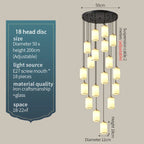 Stairwell Chandelier: Modern Spiral Design for Elegant Villa Hallway Lighting