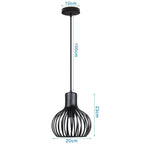 Modern Industrial Cage Pendant Light Fixture for Home Kitchen Island Decor