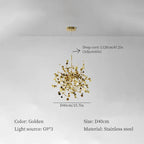 Stainless Steel Hanging Lamps for Ceiling Bar Pendant Lights Restaurant Luxury Chandelier