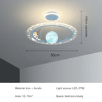 LED Chandelier for Boy's Room with Remote Control and Modern Design