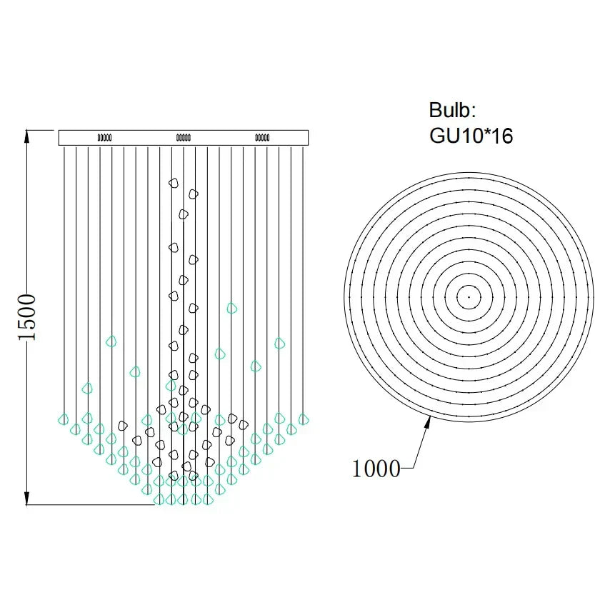 Stone Crystal LED Chandelier: Modern Luxury Lighting Fixture for Living Room Decor