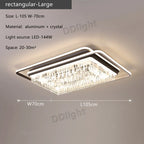 Crystal Industrial Pendant Lamps Set for Modern Living Room Bedroom Kitchen Decor