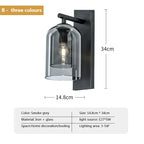 Double Glass Wall Art Light - Luxury Nordic Style for Bedroom and Aisle Decor