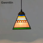 Tiffany Pendant Lights: Stained Glass Hanging Lamp for Mediterranean Loft Home Decor