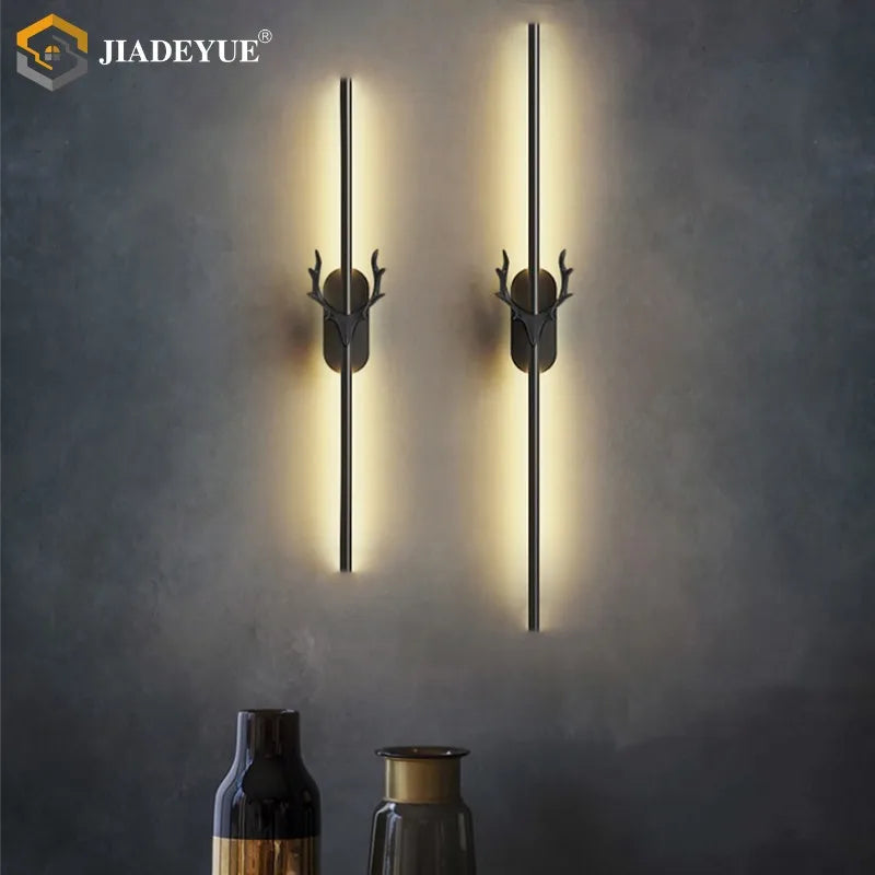 Deer Horn LED Wall Lamp for Staircase & Bedroom Decor