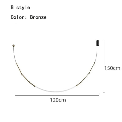 Linear Creative Chandelier: Nordic Italian Designer Modern Lighting for Living Room Lobby