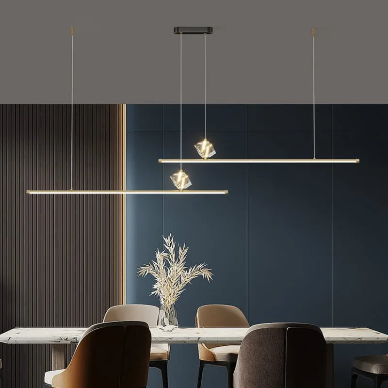 Copper LED Pendant Lights with Remote Control for Dining Room, Kitchen, and Bar