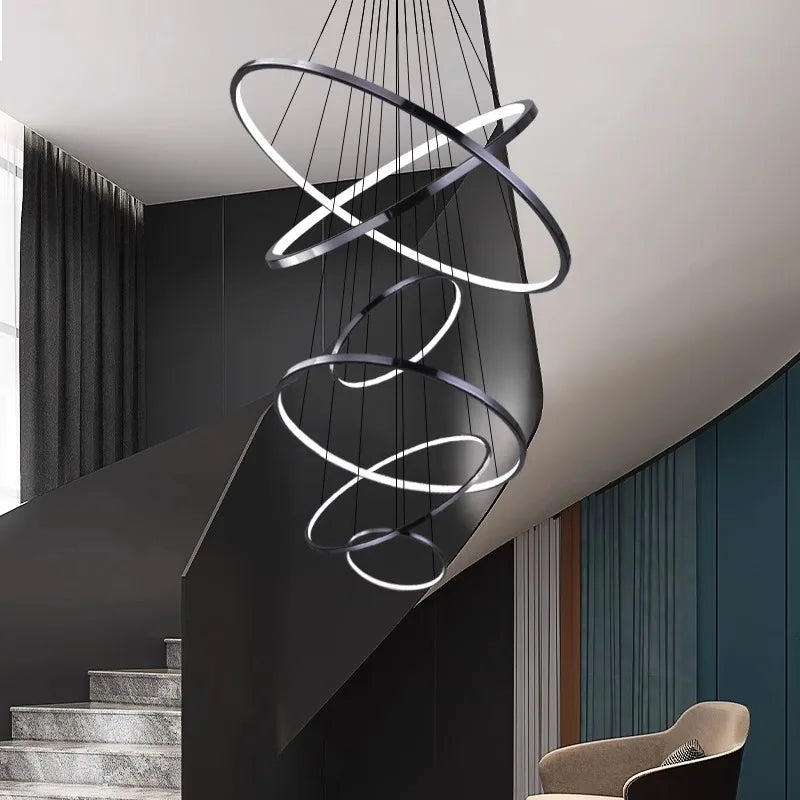 Nordic Home Stair Chandelier Living Room Bedroom Dining Room Pendant Lights Ceiling Light Indoor Lighting