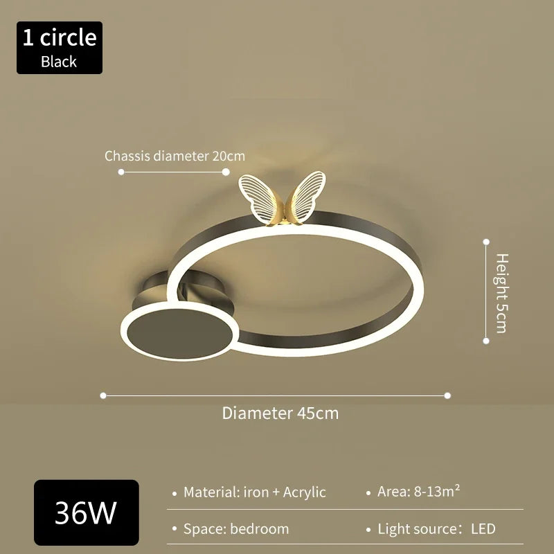 Butterflies Ceiling Light: Modern Luxury Home Lighting Fixture