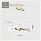 Postmodern Bean Chandelier for Living and Dining Rooms by Samsarah Lighting