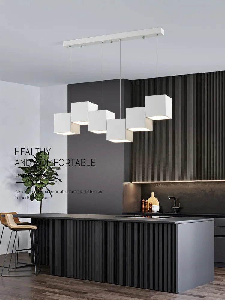 Geometric Dining Room Pendant Lights: Modern Design for Bar & Office Tables