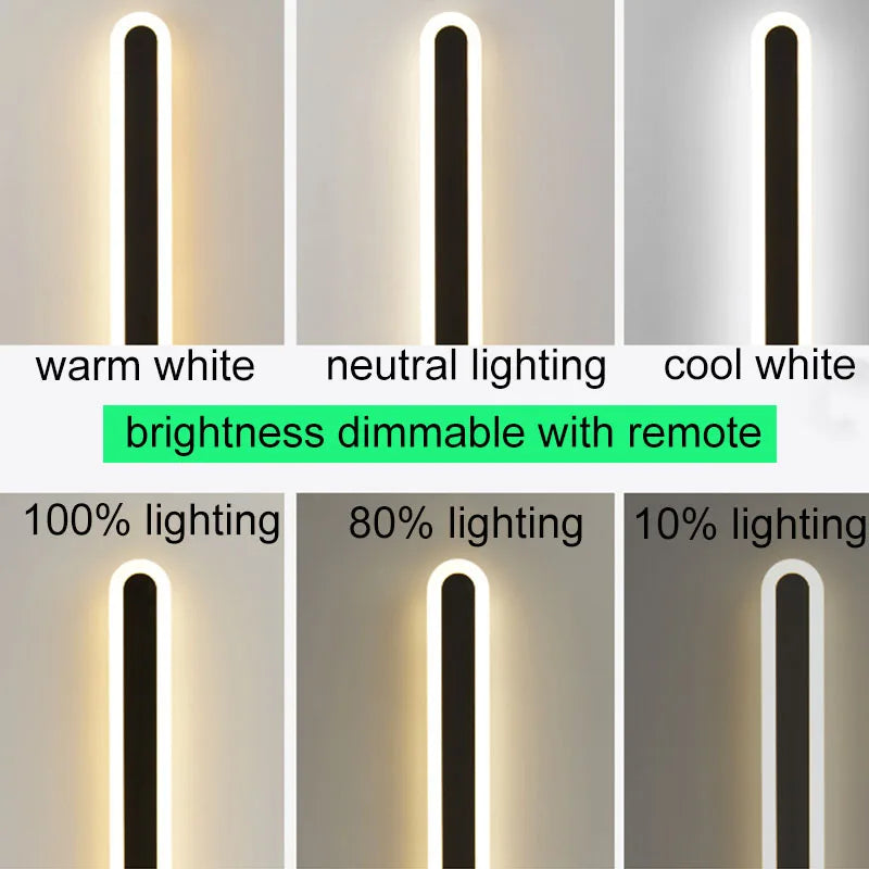 Outdoor LED Wall Lamp Aluminum Garden Sconce Light IP65 Waterproof 110V 220V