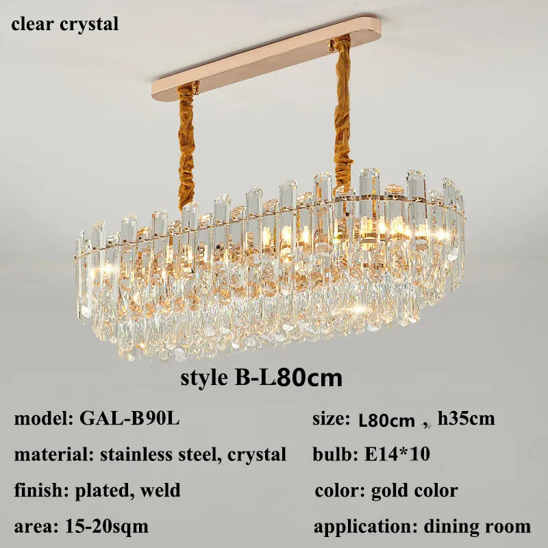 Modern Crystal Chandelier for Living Room Dining Hall Home Decor