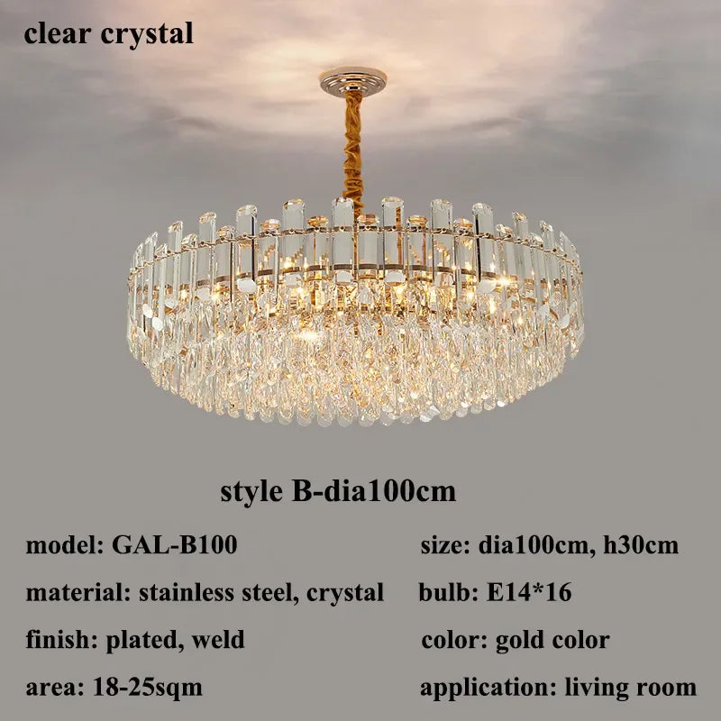 Modern Crystal Chandelier for Living Room Dining Hall Home Decor