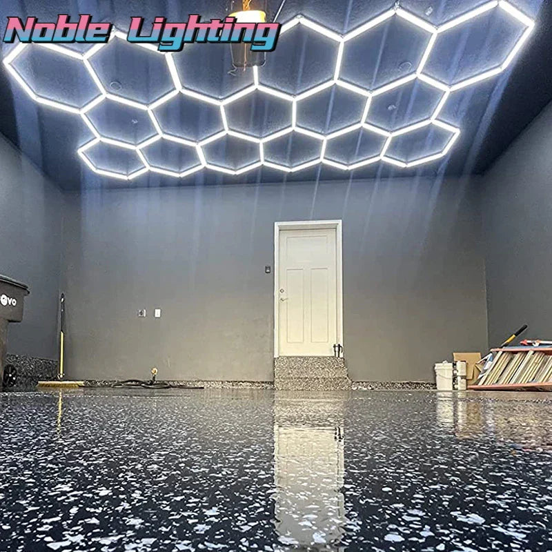 Aluminum Housing Hexagon LED Light Bar Detailing Light 5X12M Honeycomb Ceiling Lamp