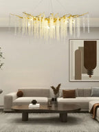 Luxury Crystal Chandelier Pendant Light Modern LED for Living Room Bedroom Restaurant