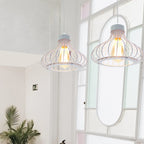 Industrial Cage LED Pendant Light for Modern Vintage Chandelier in Living Room