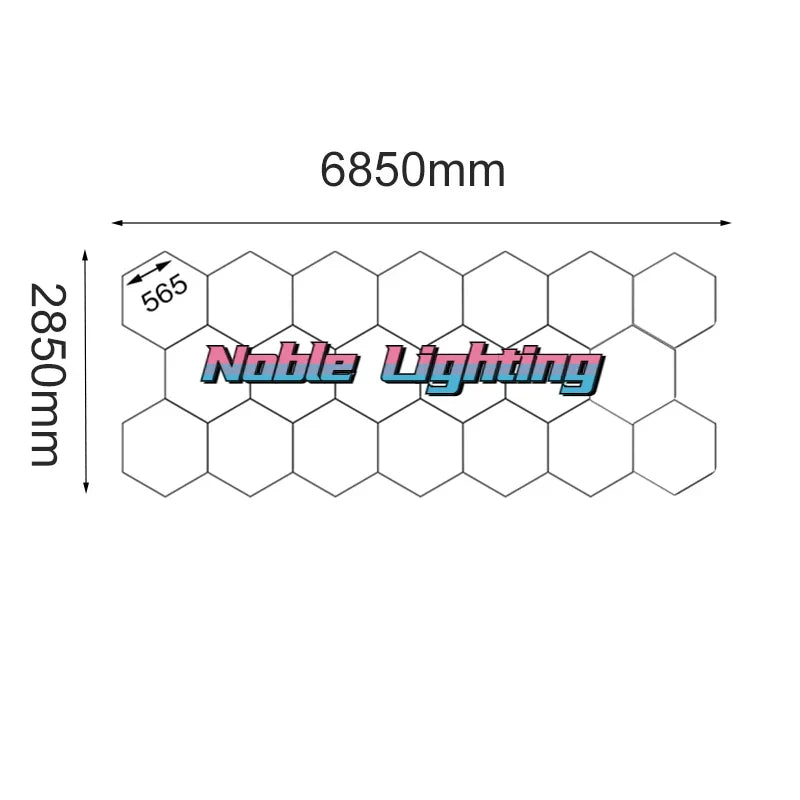 Honeycomb Hexagon Led Tube Ceiling Light for Auto Repair Workshop