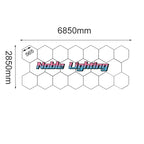 Honeycomb Hexagon Led Tube Ceiling Light for Auto Repair Workshop