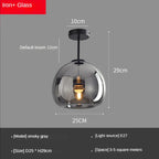 Glass Ball LED Ceiling Light: Modern Living Room Lighting for Aisle, Bedroom, Kitchen