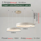Modern Nordic Round Ceiling Chandelier Dining Bedroom Kitchen Lighting Lamps