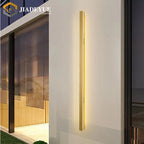 Golden Modern Outdoor LED Wall Light - IP65 Waterproof Garden Lighting