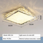 Crystal Ceiling Lamp: Nordic Gold LED Light for Bedroom, Hotel, Office, Living Room.