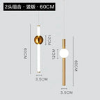 Modern Wand LED Pendant Light for Bedside Living Room, Hotel Hall Decor