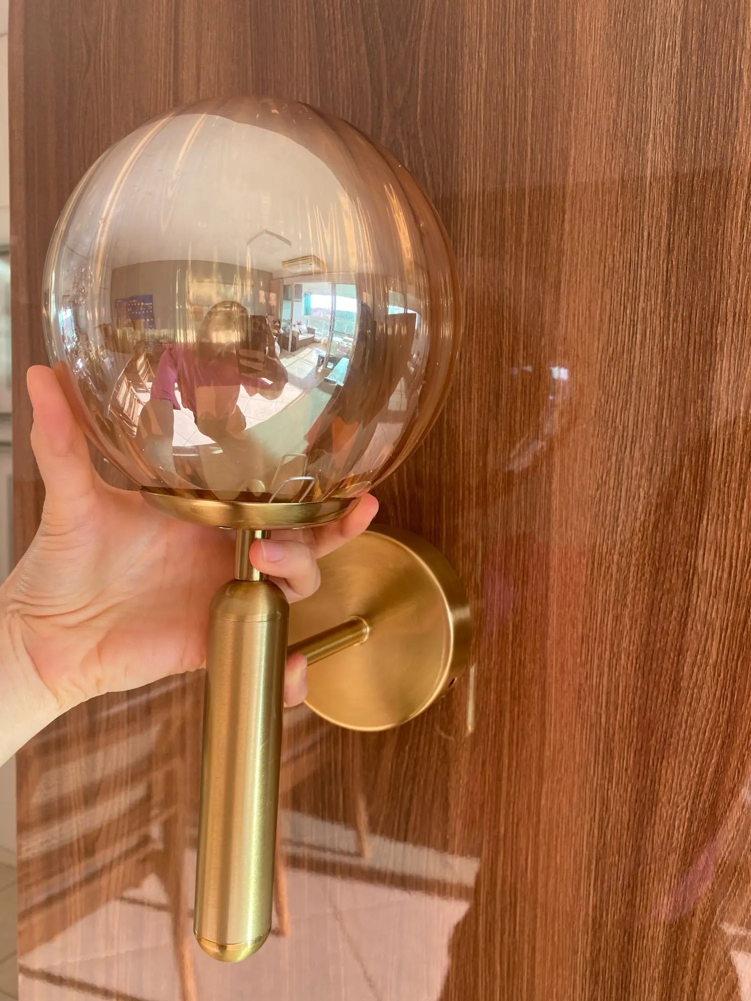 Glass Nordic Bedroom Wall Lamp Gold Black Interior Led Lighted Decoration