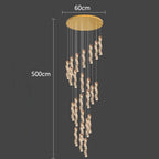 Crystal Chandelier Stair Pendant Lamp Living Room Pendant Lights Interior Lighting