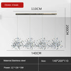 Leaf Sequin Ceiling Chandelier for Modern Living Room, Restaurant, Bar, and Shop Window