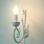 White Farmhouse Chandelier 6 Lights Modern French Country Dining Room Candle Chandelier