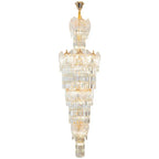European Crystal Chandelier Modern Duplex Hotel Villa Staircase Long Chandelier