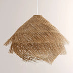 Wabi Sabi Rattan Pendant Chandelier with E27 LED Lights