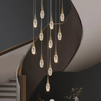 Crystal Penthouse Chandelier: Luxury Staircase Pendant Light for Modern Living Room & Loft