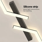 Modern Black LED Ceiling Chandelier for Corridor Bedroom Hallway Dining Room