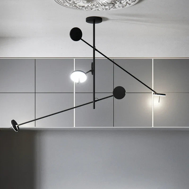Rotatable Arm LED Chandelier: Minimalist Nordic Design for Living/Dining/Hall Light