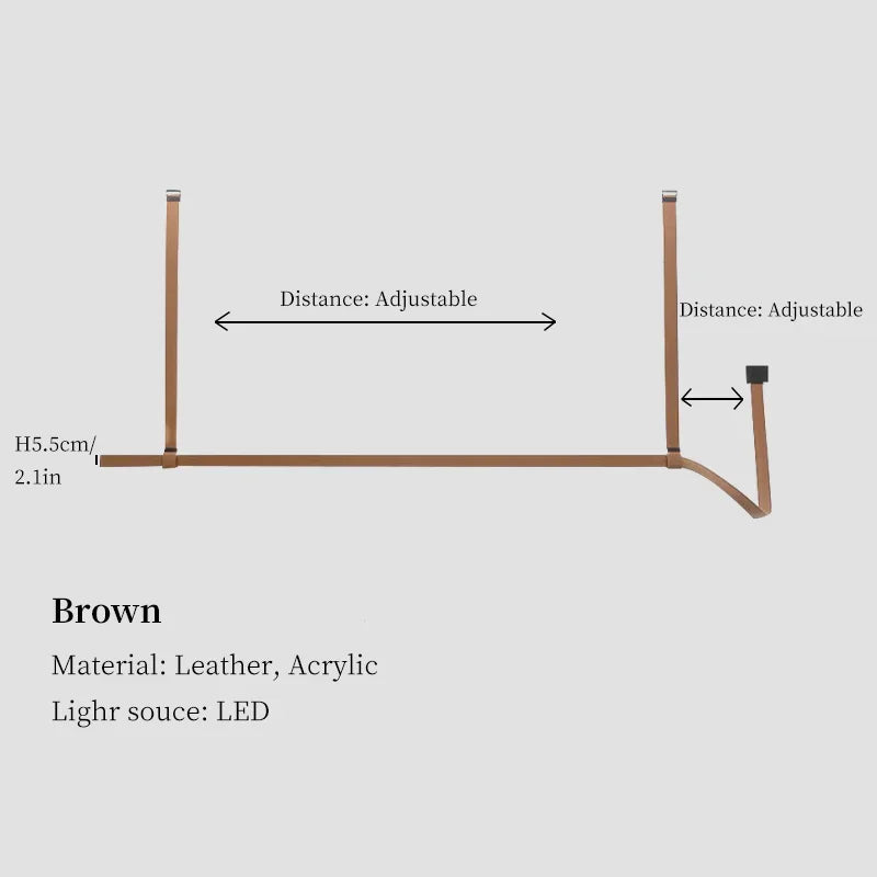 Leather Belt Chandelier Pendant Light for Modern Minimalist Home Decor