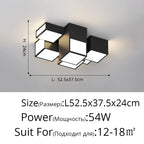 Square LED Chandeliers: Modern Home Indoor Lighting Fixtures for Living, Bedroom, Dining Room