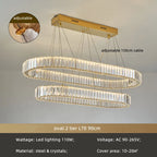 Crystal Chandelier: LED Dimmable Pendant Light for Stairs, LED Luminaria Fixture