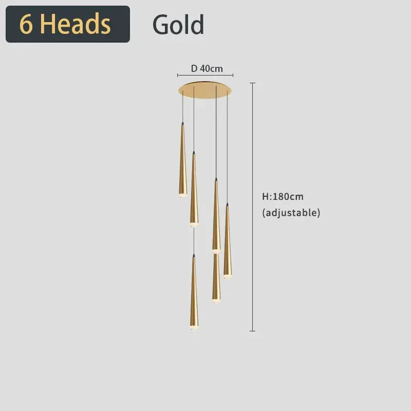 Luxury Loft Chandeliers for Living Room Decoraction