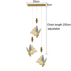 Acrylic Butterfly Chandelier Ceiling Lamp Indoor Lighting