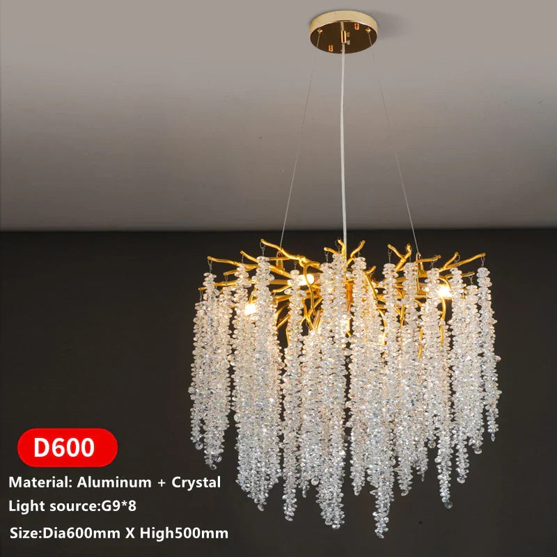 Crystal Tassel Ceiling Chandelier for Luxurious Home Decor
