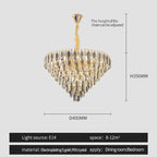 Crystal Chandelier: Elegant Small Duplex Living Room Loft Hotel Lobby Staircase Lighting