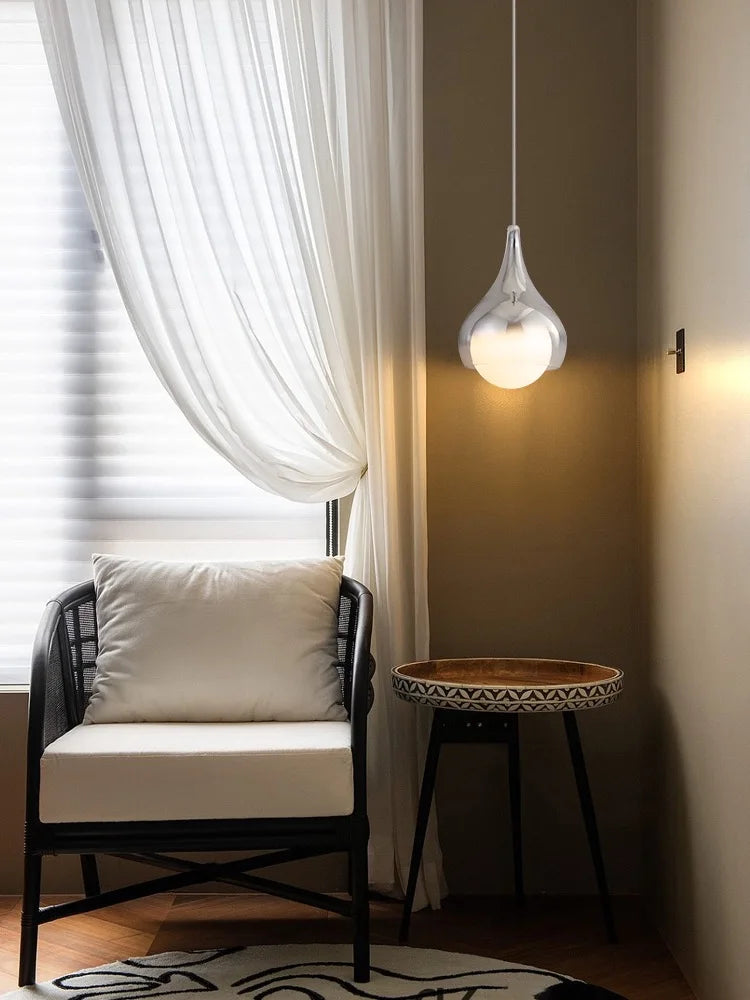 LED Water Droplet Ceiling Chandelier - Modern Bedroom Pendant Lamp