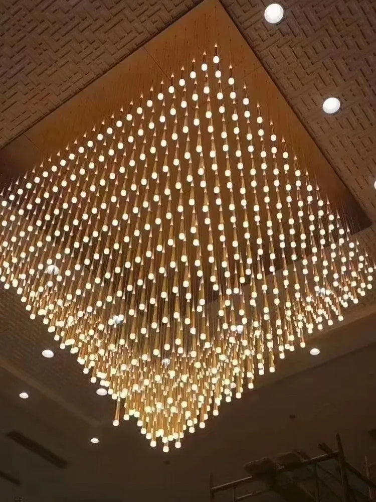 LED Chandelier: Custom Hotel Lobby Lighting Solution