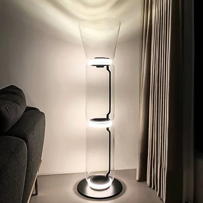 Glass Nordic LED Floor Lamp for Modern Indoor Living Room Decor
