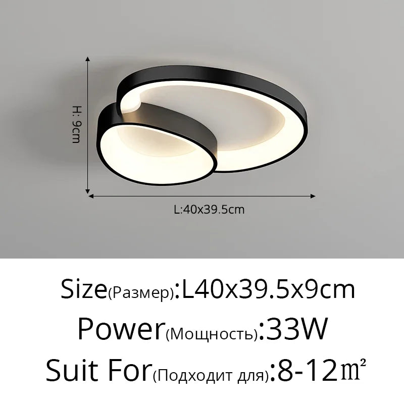 LED Ceiling Chandelier Lights with Remote Control for Living Room, Bedroom, Dining Room